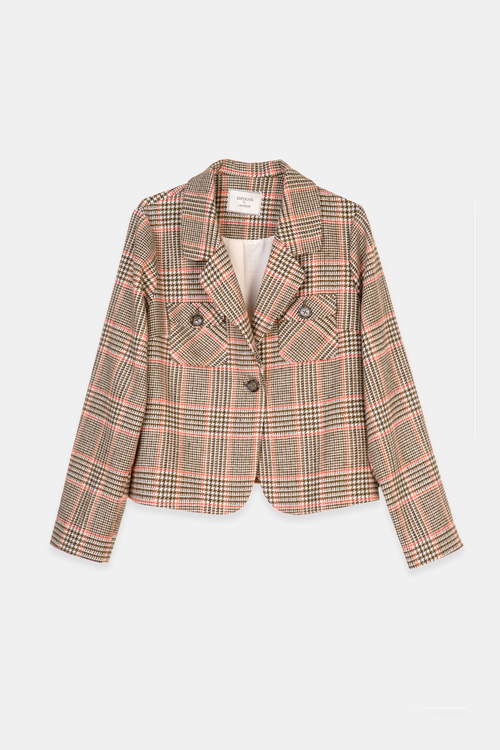 Chequered blazer hot sale