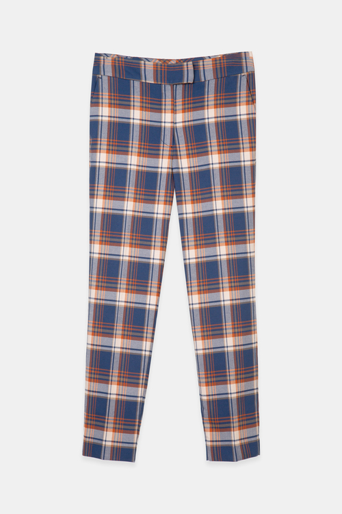 Checked capri hotsell trousers