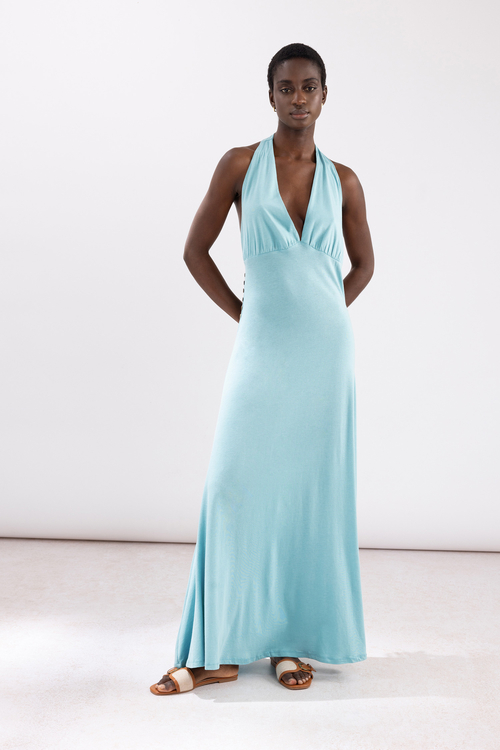 Halter neck jersey dress new arrivals